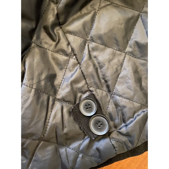 Steve & Barrys Woolly Mammoth Coat Mens XL Black Wool Blend Button Front Heavy - Picture 12 of 13